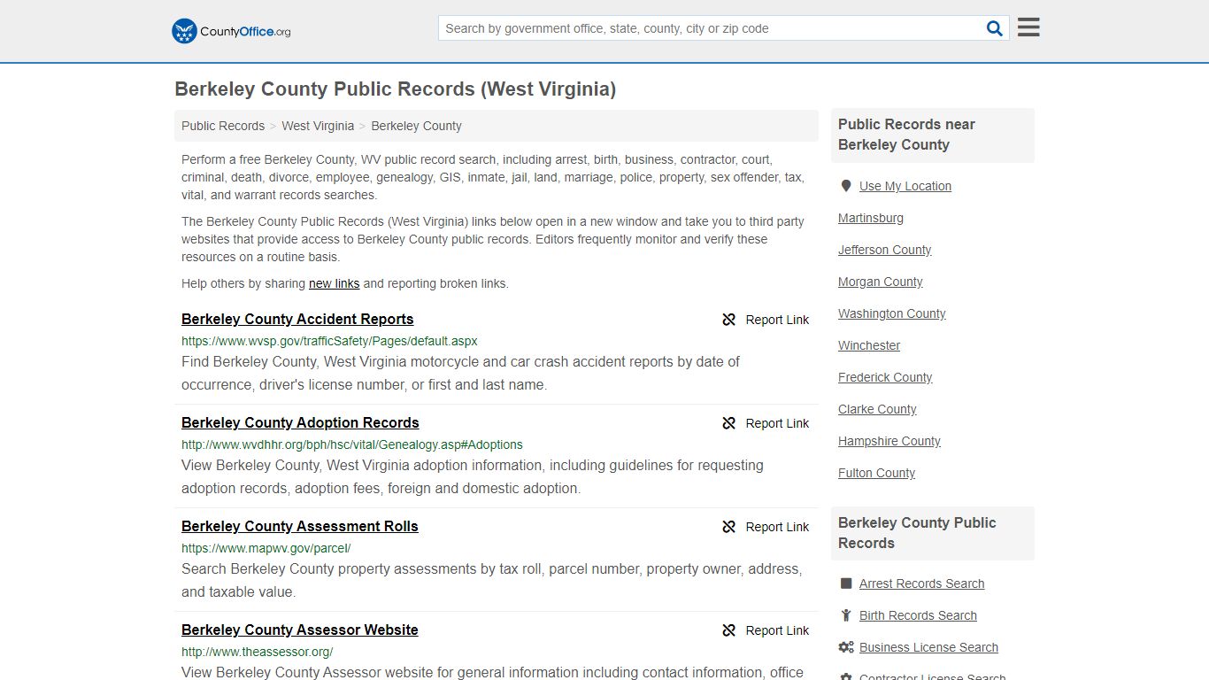 Public Records - Berkeley County, WV (Business, Criminal ...
